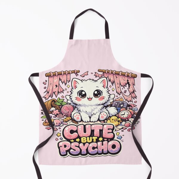 Item preview, Cute But Psycho, Pink Kawaii Cat designed and sold by Applecrunch.