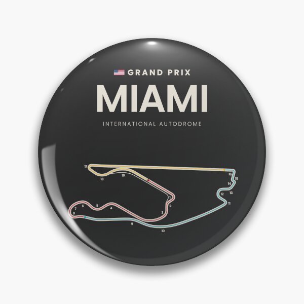 Artikelvorschau, Miami International Autodrome | Karte der Rennstrecke des Miami Grand Prix Motorsports entworfen und verkauft von archetype prints.