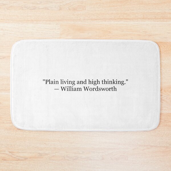 Item preview, William Wordsworth "Plain Living and High Thinking" Quote | Romantic Poetry Typography | Literary Art Gift designed and sold by The Prose Atelier.