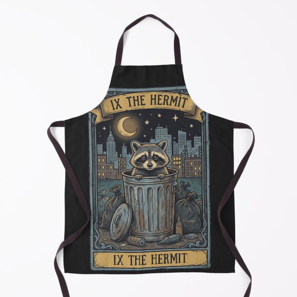 Item preview, Funny Tarot Trash Panda Card IX The Hermit designed and sold by legendaryskins.