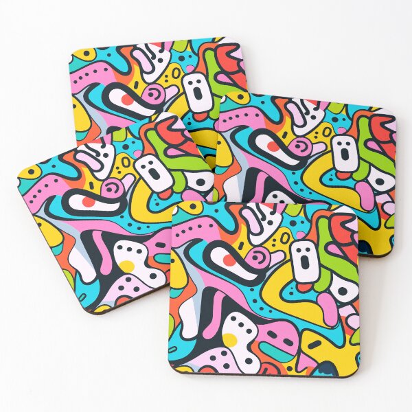 Item preview, Color Splash Doodle Pattern – Bold Abstract Pop Art Seamless Design designed and sold by IMuDesigner.