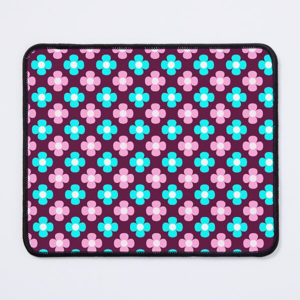 Item preview, Retro Mod Flower Pattern | Pink & Teal Floral Seamless Design designed and sold by ravenwildstudio.