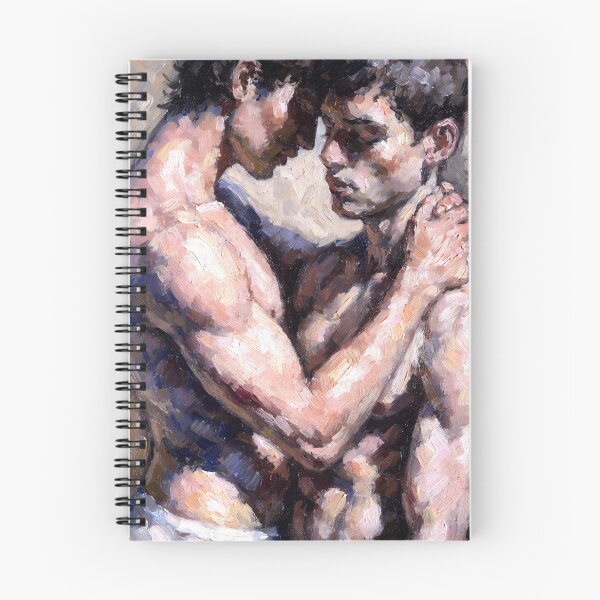 Item preview, Impasto Romance – Intimate Queer Oil Painting Fine Art designed and sold by gayishdesign.