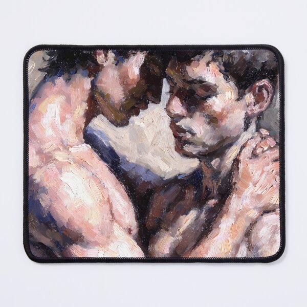 Item preview, Impasto Romance – Intimate Queer Oil Painting Fine Art designed and sold by gayishdesign.