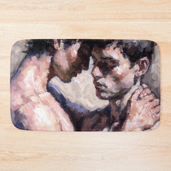 Item preview, Impasto Romance – Intimate Queer Oil Painting Fine Art designed and sold by gayishdesign.