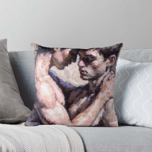 Item preview, Impasto Romance – Intimate Queer Oil Painting Fine Art designed and sold by gayishdesign.