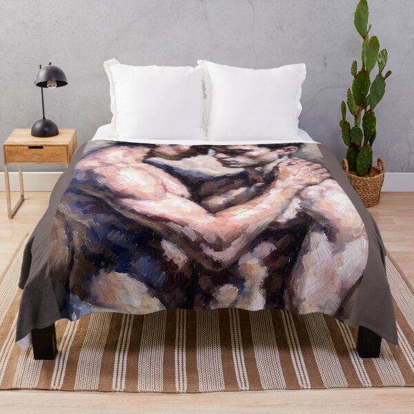 Item preview, Impasto Romance – Intimate Queer Oil Painting Fine Art designed and sold by gayishdesign.