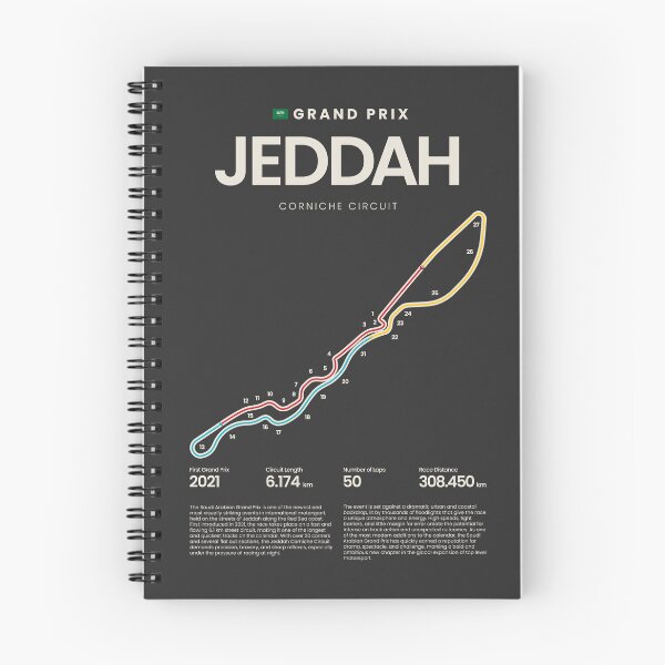 Item preview, Jeddah Corniche Circuit | Saudi Arabian Grand Prix Motorsports Map designed and sold by archetype prints.