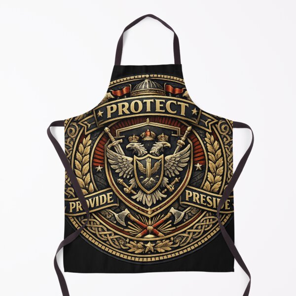 Item preview, Tartarian Warrior Emblem – Protect Provide Preside Heraldic Crest designed and sold by Emoji Emblems.