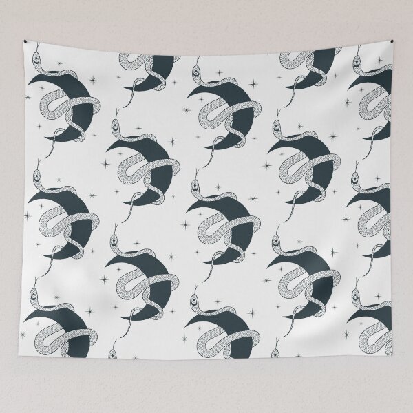 Item preview, Mystical Moon Snake Celestial Serpent Cottagegoth Graphic designed and sold by Krasnovaovaova.