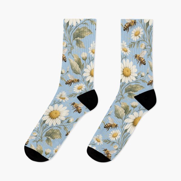 Item preview, Bee Daisy Floral Pattern – Vintage Wildflower Botanical designed and sold by sportfantees.