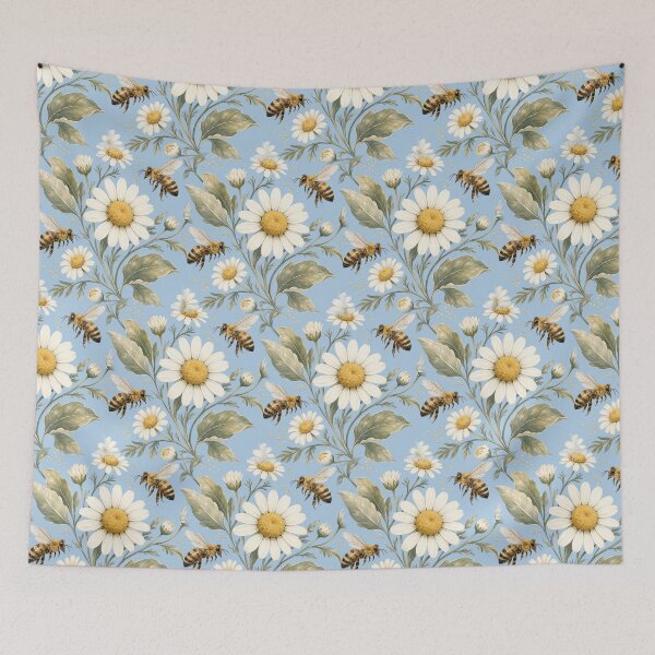 Item preview, Bee Daisy Floral Pattern – Vintage Wildflower Botanical designed and sold by sportfantees.