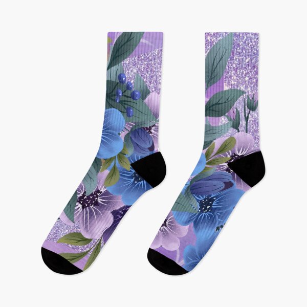 Item preview, Blue Purple Flower Glitter designed and sold by MountainRoisin.