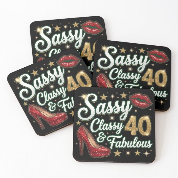 Item preview, Sassy Classy Fabulous 40 Glitter Design designed and sold by TshirtsOnline-.