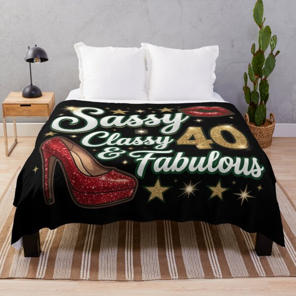 Item preview, Sassy Classy Fabulous 40 Glitter Design designed and sold by TshirtsOnline-.