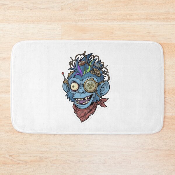 Item preview, Steampunk Zombie Monkey Sticker 1 | Mad Scientist Gorilla Head | Cyberpunk Monkey Face | Mechanical Ape Cartoon | Gothic Horror Vinyl Sticker designed and sold by Bhaskar Digital Art.