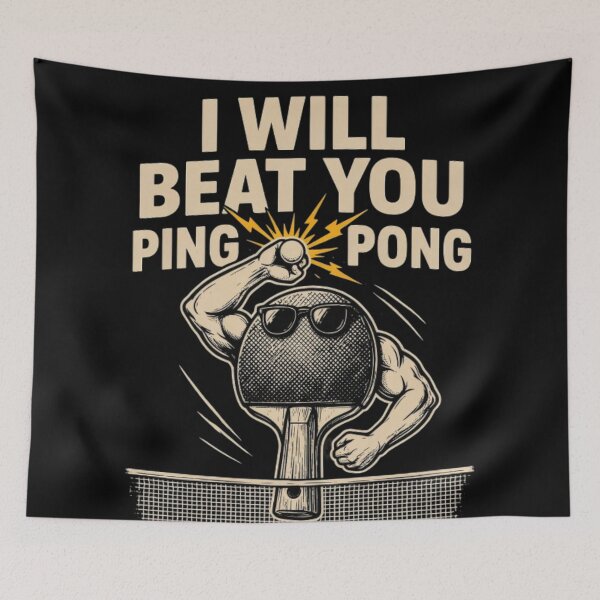 Item preview, I WILL BEAT YOU PING PONG designed and sold by 123ks.