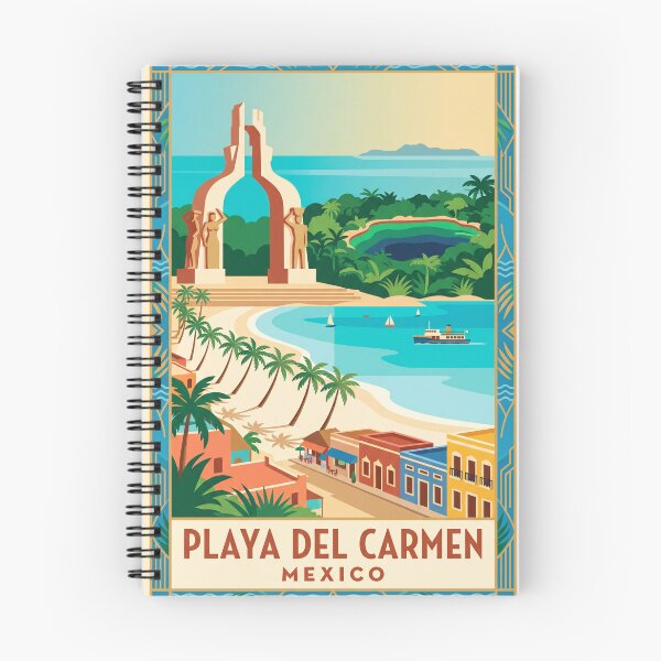 Item preview, Playa del Carmen Mexico Vintage Travel Poster – Retro Riviera Maya Wall Art designed and sold by Bomax121.