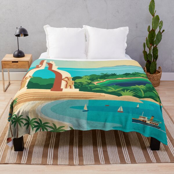 Item preview, Playa del Carmen Mexico Vintage Travel Poster – Retro Riviera Maya Wall Art designed and sold by Bomax121.