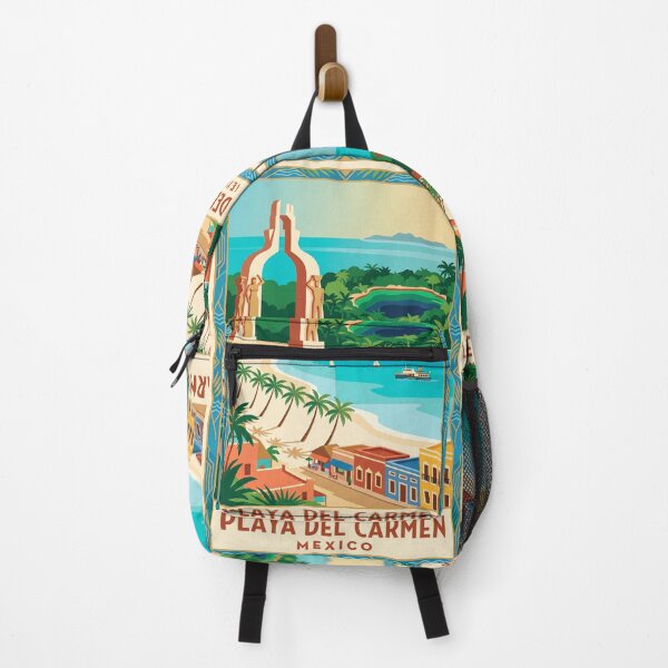 Item preview, Playa del Carmen Mexico Vintage Travel Poster – Retro Riviera Maya Wall Art designed and sold by Bomax121.