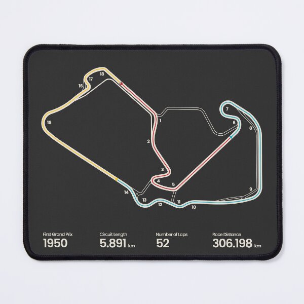 Item preview, Silverstone Circuit | British Grand Prix Motorsports Circuit Map designed and sold by archetype prints.