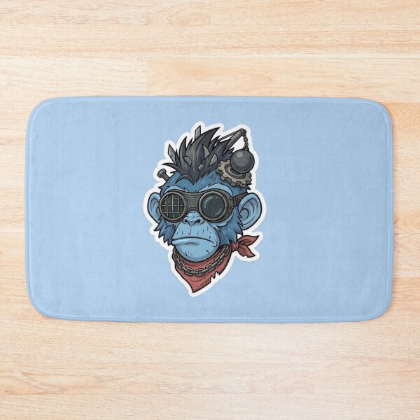 Item preview, Steampunk Zombie Monkey Sticker 2 | Mad Scientist Gorilla Head | Cyberpunk Monkey Face | Mechanical Ape Cartoon | Gothic Horror Vinyl Sticker designed and sold by Bhaskar Digital Art.