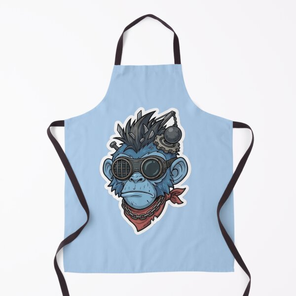 Item preview, Steampunk Zombie Monkey Sticker 2 | Mad Scientist Gorilla Head | Cyberpunk Monkey Face | Mechanical Ape Cartoon | Gothic Horror Vinyl Sticker designed and sold by Bhaskar Digital Art.