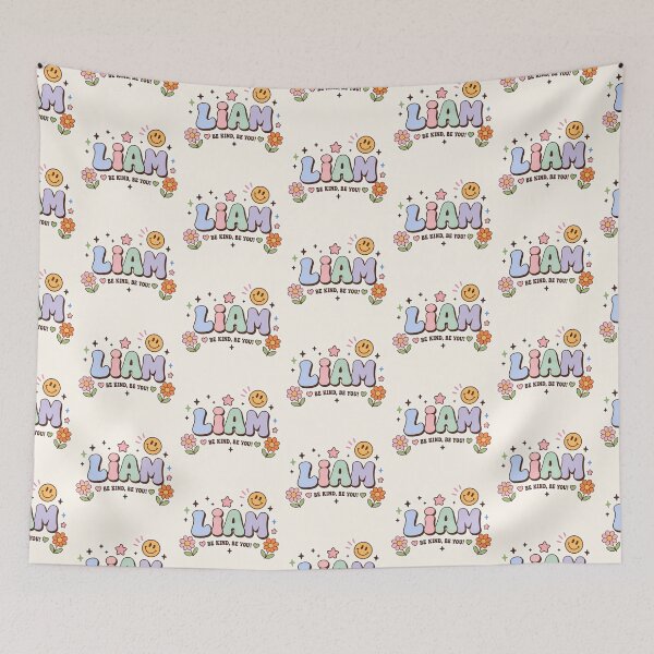 Item preview, Liam Retro Groovy Name | Be Kind Be You Cute Smiley Design designed and sold by looplandger.