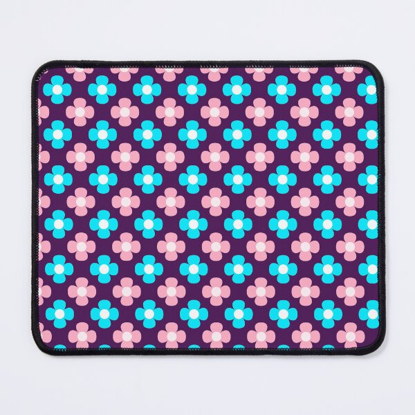 Item preview, Retro Mod Flower Pattern | Mauve & Turquoise Floral Seamless Design designed and sold by ravenwildstudio.