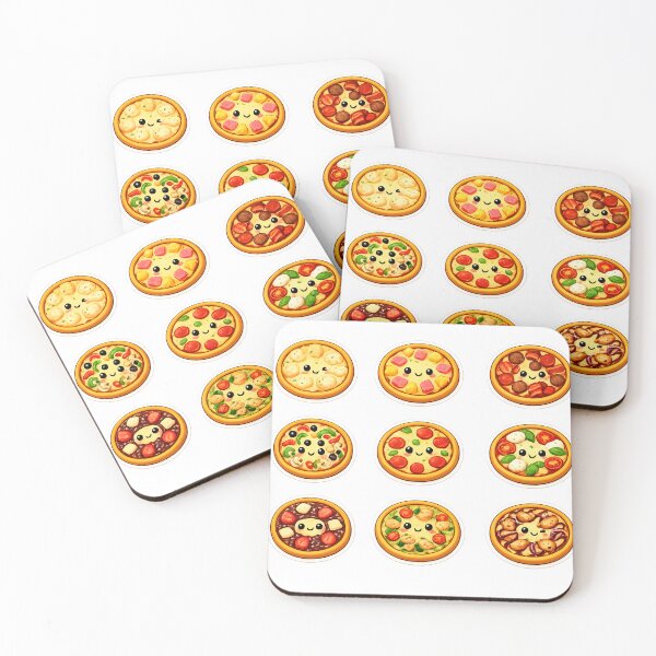 Item preview, Cute Pizza Sticker Set designed and sold by ArtworkStratos.