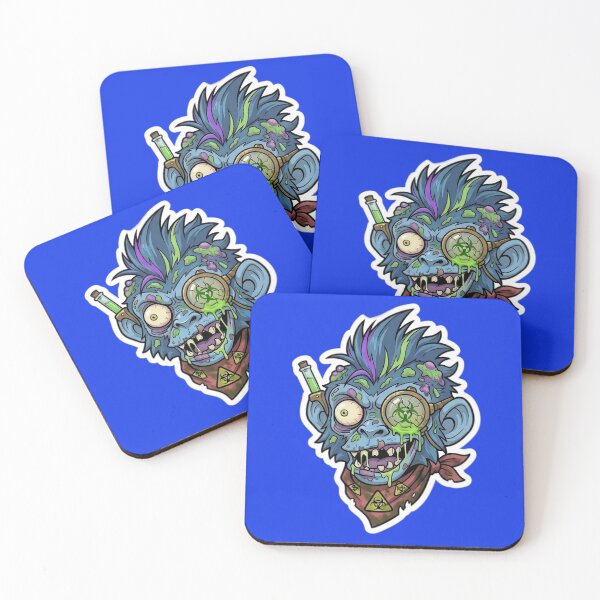 Item preview, Steampunk Zombie Monkey Sticker 3 | Mad Scientist Gorilla Head | Cyberpunk Monkey Face | Mechanical Ape Cartoon | Gothic Horror Vinyl Sticker designed and sold by Bhaskar Digital Art.
