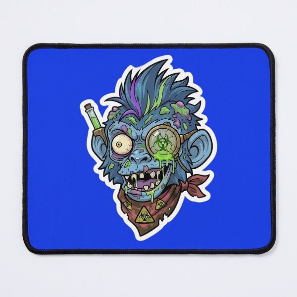 Item preview, Steampunk Zombie Monkey Sticker 3 | Mad Scientist Gorilla Head | Cyberpunk Monkey Face | Mechanical Ape Cartoon | Gothic Horror Vinyl Sticker designed and sold by Bhaskar Digital Art.