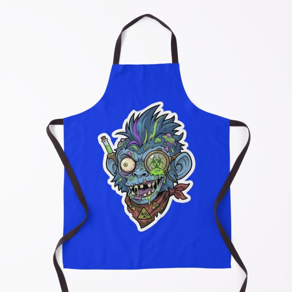 Item preview, Steampunk Zombie Monkey Sticker 3 | Mad Scientist Gorilla Head | Cyberpunk Monkey Face | Mechanical Ape Cartoon | Gothic Horror Vinyl Sticker designed and sold by Bhaskar Digital Art.