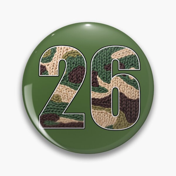Item preview, Chunky Knit Camo Number 26 designed and sold by TOM JACK.