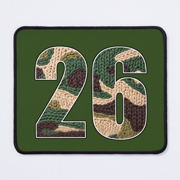Item preview, Chunky Knit Camo Number 26 designed and sold by TOM JACK.