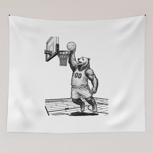Item preview, Basketball Bear Dunk – Vintage Grizzly Slam Dunk Retro Sports  designed and sold by sportfantees.