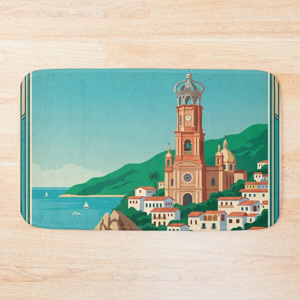 Item preview, Puerto Vallarta Mexico Vintage Travel Poster | Retro Pacific Coast Beach Art designed and sold by Bomax121.
