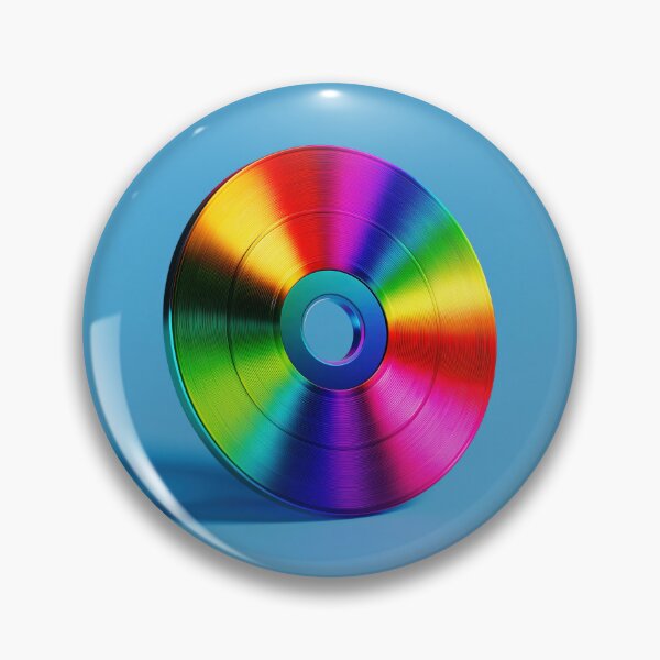 Item preview, Colorful Rainbow CD-ROM – Vibrant Retro Tech Disc Art Design designed and sold by WordPlayStudio.