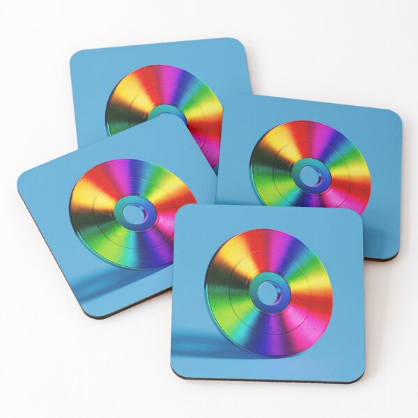 Item preview, Colorful Rainbow CD-ROM – Vibrant Retro Tech Disc Art Design designed and sold by WordPlayStudio.