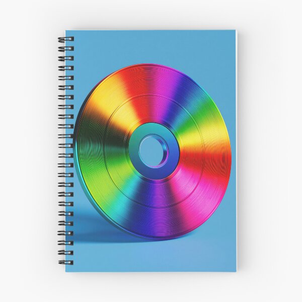 Item preview, Colorful Rainbow CD-ROM – Vibrant Retro Tech Disc Art Design designed and sold by WordPlayStudio.