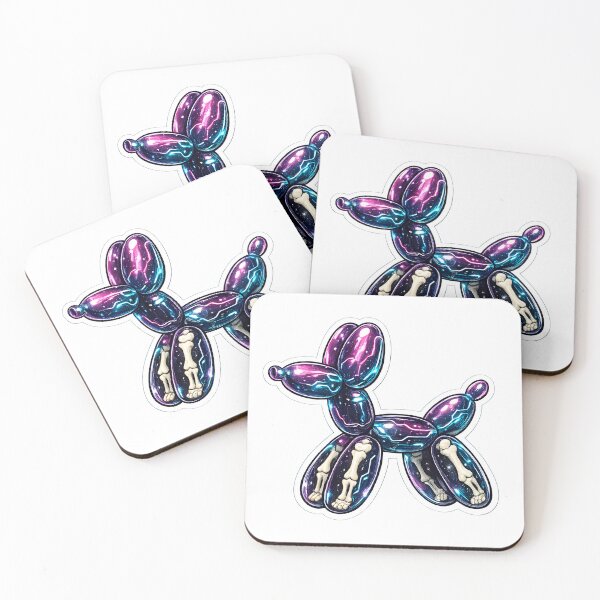 Item preview, Cyberpunk Balloon Dog Sticker | Neon Balloon Animal | Futuristic Sci-Fi Dog Art designed and sold by Moh-nd-Eg.