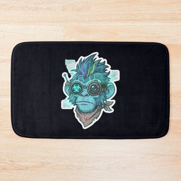 Item preview, Steampunk Zombie Monkey Sticker 4 | Mad Scientist Gorilla Head | Cyberpunk Monkey Face | Mechanical Ape Cartoon | Gothic Horror Vinyl Sticker designed and sold by Bhaskar Digital Art.