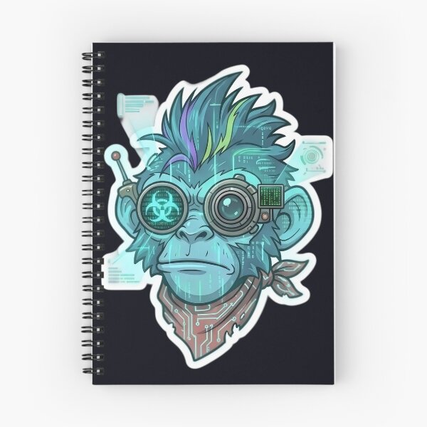 Item preview, Steampunk Zombie Monkey Sticker 4 | Mad Scientist Gorilla Head | Cyberpunk Monkey Face | Mechanical Ape Cartoon | Gothic Horror Vinyl Sticker designed and sold by Bhaskar Digital Art.