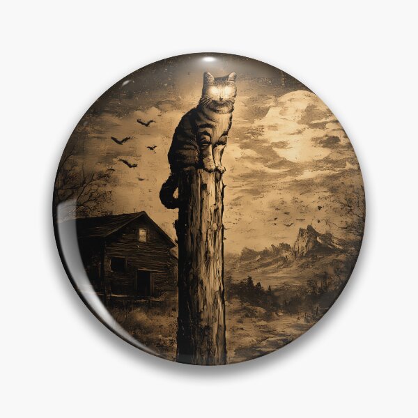 Item preview, A tabby cat on a worn post. designed and sold by SouthViper.
