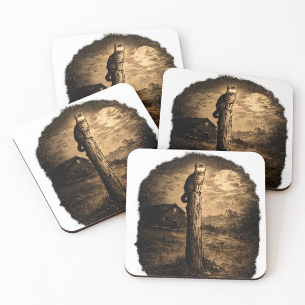 Item preview, A tabby cat on a worn post. designed and sold by SouthViper.