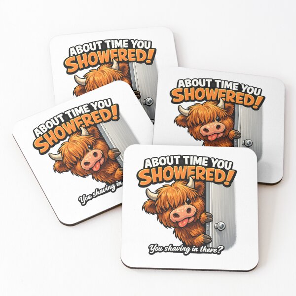 Item preview, Scottish cow gossiping in the bathroom designed and sold by Sartawsky.