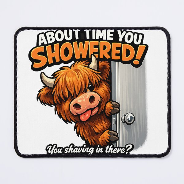 Item preview, Scottish cow gossiping in the bathroom designed and sold by Sartawsky.
