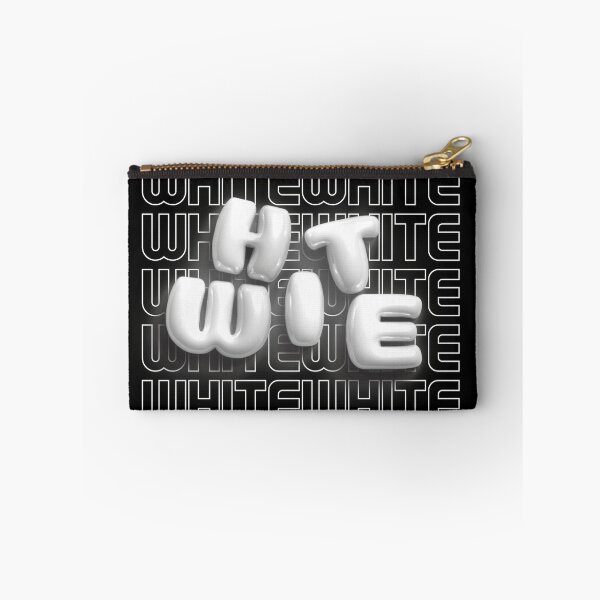 Item preview, White Aesthetic 3D Bubble Letters Black and White designed and sold by AniDragonfly.