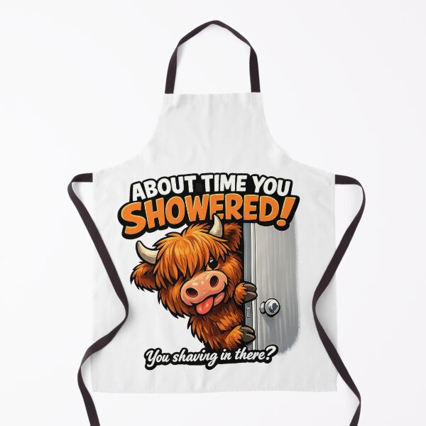 Item preview, Scottish cow gossiping in the bathroom designed and sold by Sartawsky.