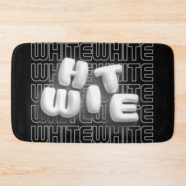 Item preview, White Aesthetic 3D Bubble Letters Black and White designed and sold by AniDragonfly.